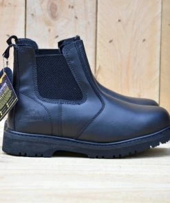 Kickfootwear Groundwork Leather Elaticated Dealer Safety Boots - Black 8 Kickfootwear Groundwork Leather Elaticated Dealer Safety Boots - Black