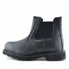 Kickfootwear Groundwork Leather Elaticated Dealer Safety Boots - Black
