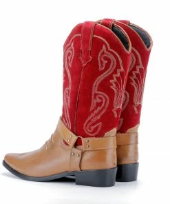Kickfootwear Duke Red Suede Cowboy Boots MENS