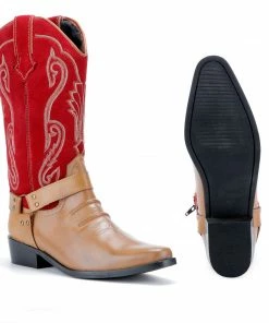 Kickfootwear Duke Red Suede Cowboy Boots MENS