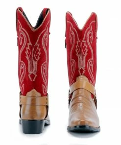 Kickfootwear Duke Red Suede Cowboy Boots MENS
