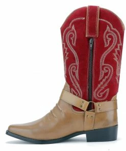 Kickfootwear Duke Red Suede Cowboy Boots MENS