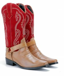 Kickfootwear Duke Red Suede Cowboy Boots MENS