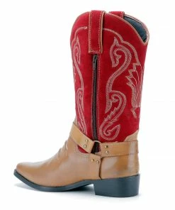 Kickfootwear Duke Red Suede Cowboy Boots MENS