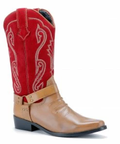 Kickfootwear Duke Red Suede Cowboy Boots MENS