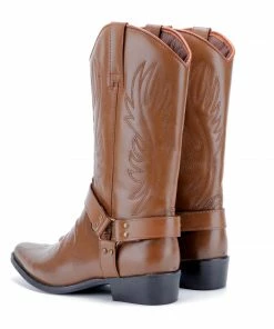 Kickfootwear Range Long Western Cowboy Boots - Tan
