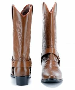 Kickfootwear Range Long Western Cowboy Boots - Tan