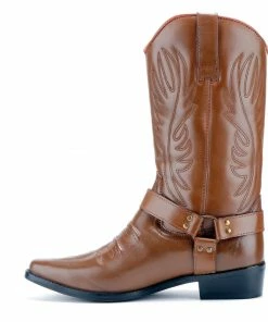 Kickfootwear Range Long Western Cowboy Boots - Tan