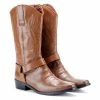 Kickfootwear Range Long Western Cowboy Boots - Tan