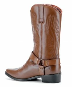Kickfootwear Range Long Western Cowboy Boots - Tan