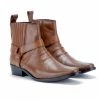 Kickfootwear Nash Leather Ankle Cowboy Ring Boots - Tan KK4