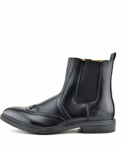 Kickfootwear Dudley Leather Ankle Chelsea Dealer Boots - Black MENS