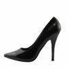 Kickfootwear High Shine Stiletto Court Shoes - Black Patent WOMENS
