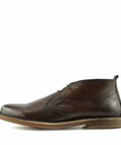 Kickfootwear MENS Finsbury Leather Desert Chelsea Boots - Brown