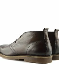 Kickfootwear MENS Finsbury Leather Desert Chelsea Boots - Brown 7 Kickfootwear MENS Finsbury Leather Desert Chelsea Boots - Brown