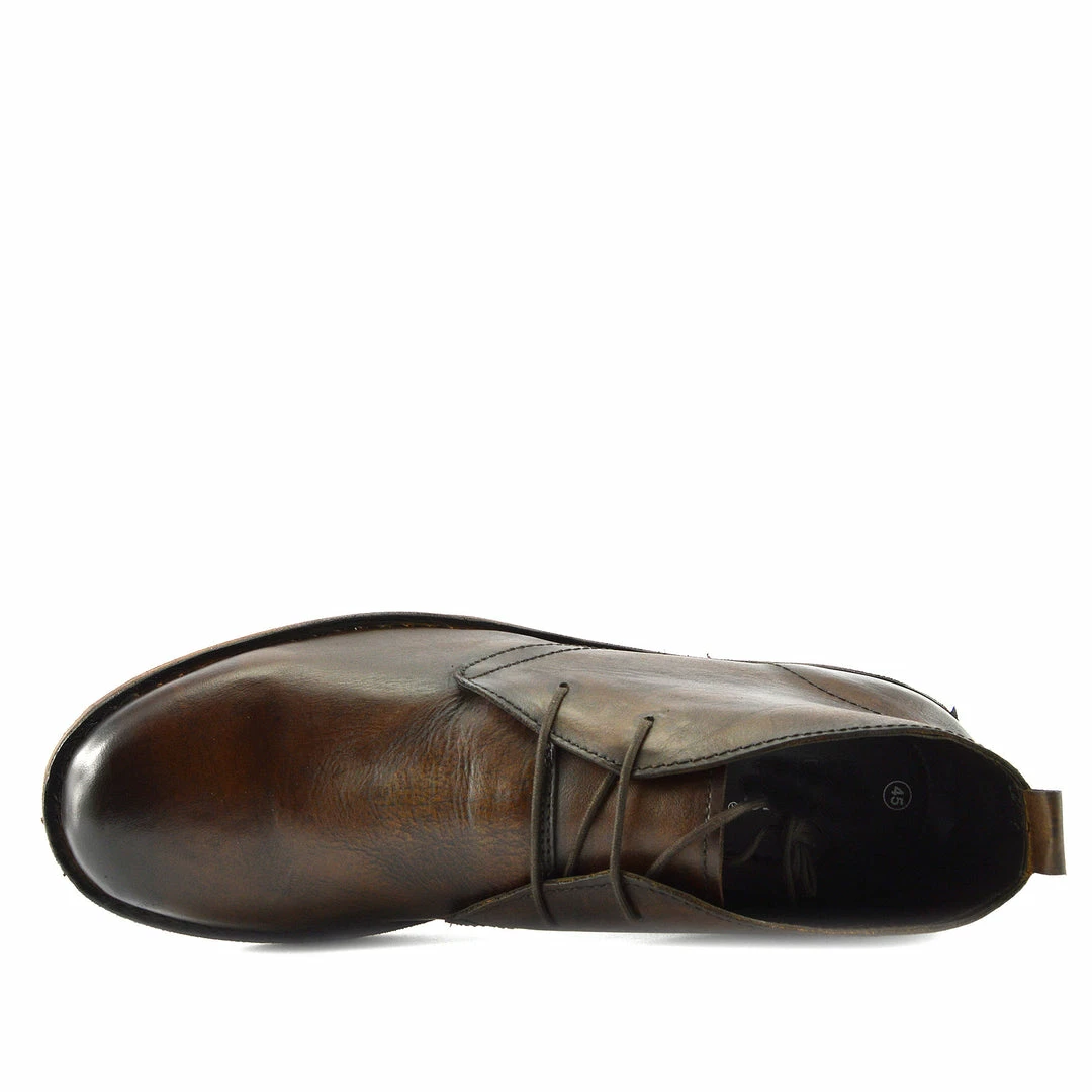 Kickfootwear MENS Finsbury Leather Desert Chelsea Boots - Brown 4 Kickfootwear MENS Finsbury Leather Desert Chelsea Boots - Brown