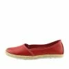 Kickfootwear WOMENS Dalton Espadrille Slip On Flat Loafer Pumps - Red