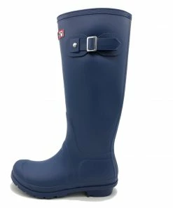 Kickfootwear WOMENS Women's Knee High Wellington Boots Navy Blue