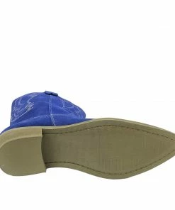 Kickfootwear Kitty Electric Blue Suede Cowboy Boots 8 Kickfootwear Kitty Electric Blue Suede Cowboy Boots