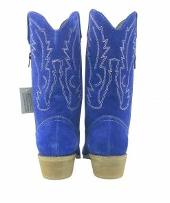 Kickfootwear Kitty Electric Blue Suede Cowboy Boots 9 Kickfootwear Kitty Electric Blue Suede Cowboy Boots