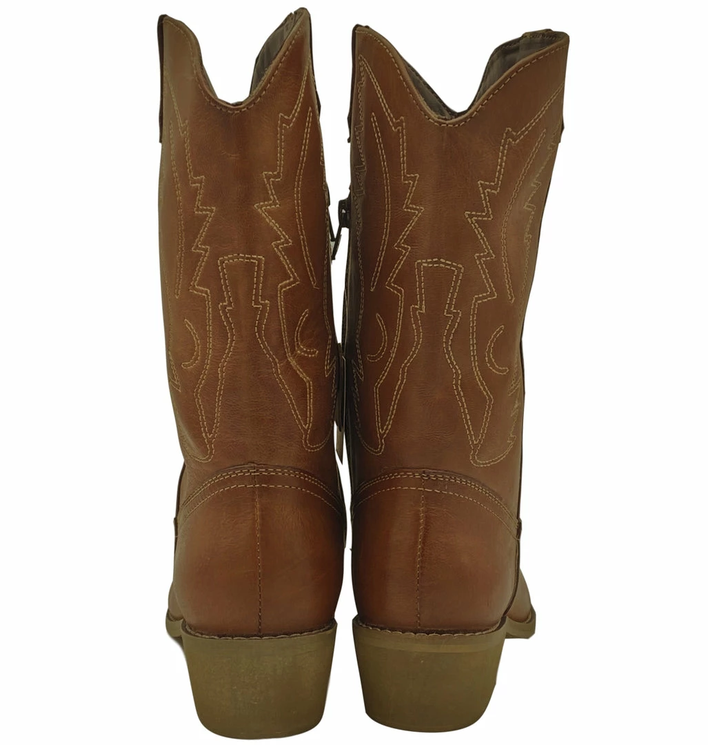 Kickfootwear WOMENS Kitty Western Leather Ladies Cowboy Boots - Dark Tan 4 Kickfootwear WOMENS Kitty Western Leather Ladies Cowboy Boots - Dark Tan