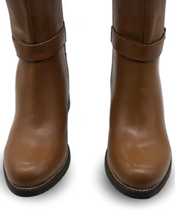 Kickfootwear Saffy Elasticated Leather Long Tan Boots 8 Kickfootwear Saffy Elasticated Leather Long Tan Boots