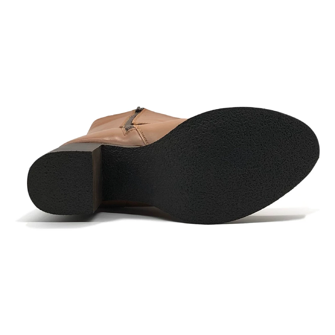 Kickfootwear Saffy Elasticated Leather Long Tan Boots 5 Kickfootwear Saffy Elasticated Leather Long Tan Boots