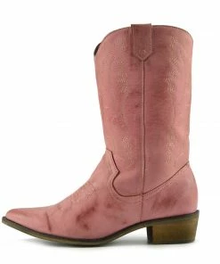 Kickfootwear Kitty Western Leather Womens Cowboy Boots - Pink