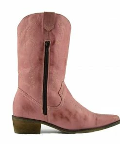 Kickfootwear Kitty Western Leather Womens Cowboy Boots - Pink 6 Kickfootwear Kitty Western Leather Womens Cowboy Boots - Pink