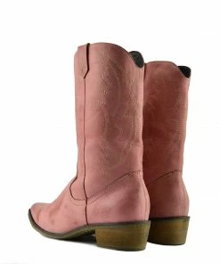 Kickfootwear Kitty Western Leather Womens Cowboy Boots - Pink 7 Kickfootwear Kitty Western Leather Womens Cowboy Boots - Pink