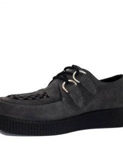 Kickfootwear Mens Rebel Grey Suede Creepers