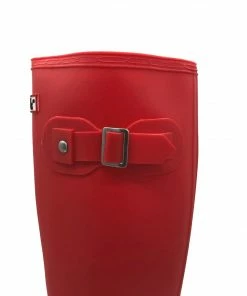 Kickfootwear Women's Knee High Wellington Boots Red WOMENS
