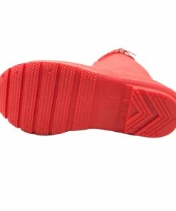 Kickfootwear Women's Knee High Wellington Boots Red WOMENS