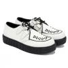 Kickfootwear Women's Riot White Leather Creepers WOMENS
