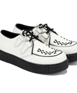 Kickfootwear Women's Riot White Leather Creepers WOMENS