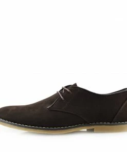 Kickfootwear Casual Faux Suede Lace Up Shoes - Brown MENS