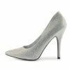 Kickfootwear Pointed Sparkle Party Heels - Silver PO0440