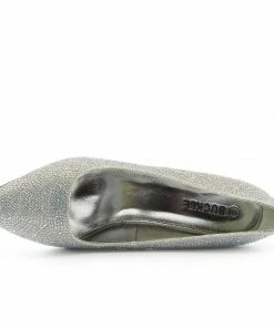Kickfootwear Pointed Sparkle Party Heels - Silver PO0440