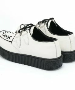 Kickfootwear Women's Riot White Leather Creepers WOMENS