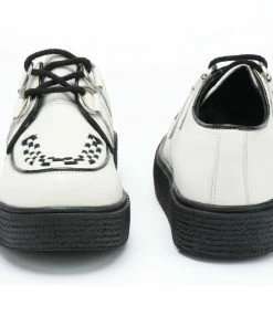Kickfootwear Women's Riot White Leather Creepers WOMENS