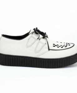 Kickfootwear Women's Riot White Leather Creepers WOMENS