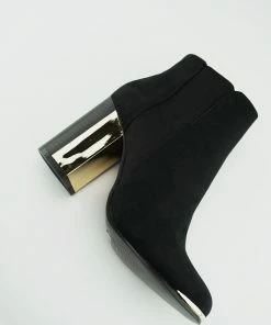 Kickfootwear Alba Soft Metallic Heel Boots - Black 9 Kickfootwear Alba Soft Metallic Heel Boots - Black