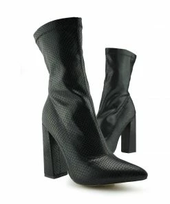 Kickfootwear WOMENS Selena Snake Patent Boots - Black