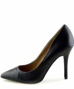 Kickfootwear Pointed Stiletto Smart Court Shoes - Black Matte WOMENS