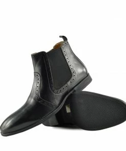 Kickfootwear Empire Leather Chelsea Boots - Black MENS