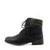 Kickfootwear WOMENS Park Soft Top Combat Ankle Boots - Black