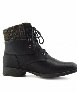 Kickfootwear WOMENS Park Soft Top Combat Ankle Boots - Black 9 Kickfootwear WOMENS Park Soft Top Combat Ankle Boots - Black