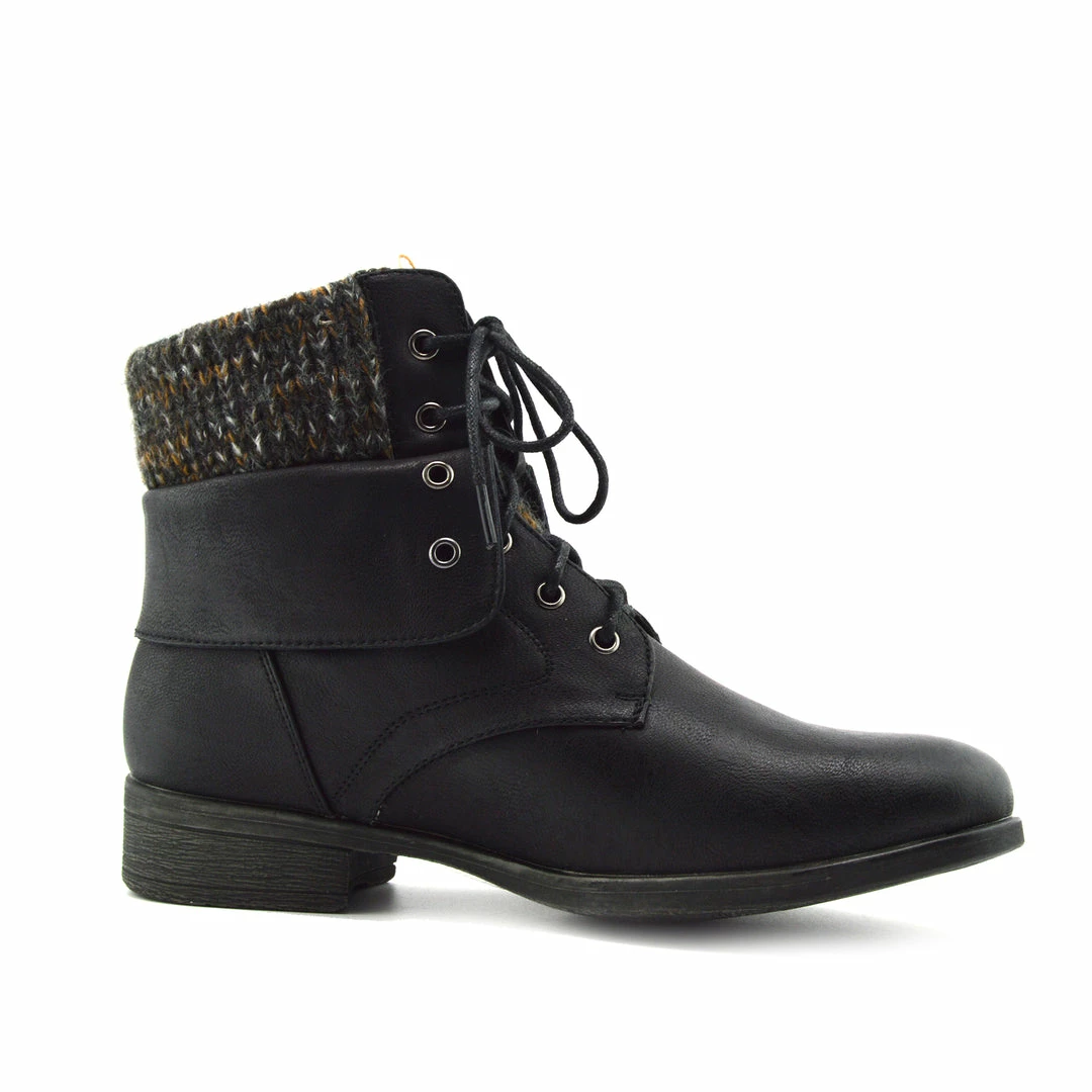 Kickfootwear WOMENS Park Soft Top Combat Ankle Boots - Black 5 Kickfootwear WOMENS Park Soft Top Combat Ankle Boots - Black