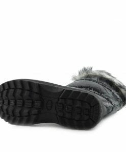 Kickfootwear Aspen Short Snow Grip Sole Lined Boots - Black F4334 WOMENS