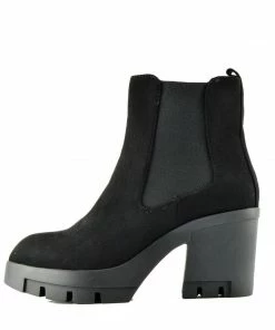 Kickfootwear Chunky Comfort Elasticated Platform Chelsea Boot - Black